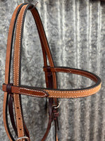 Leather Headstall - 5/8" Roughout Cowboy Knot