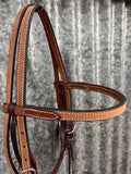 Leather Headstall - 5/8" Roughout Cowboy Knot