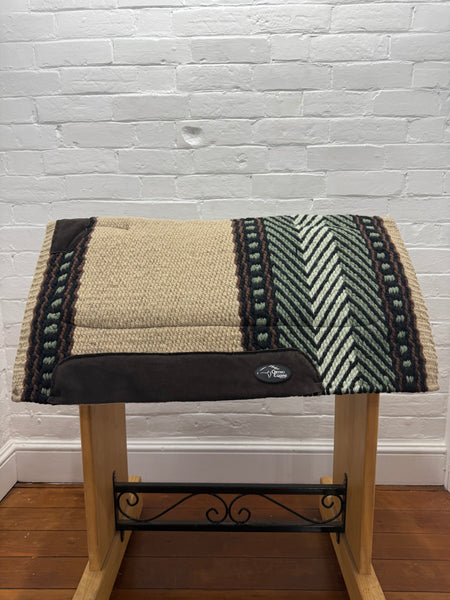 Ortho Equine Saddle Blanket - Bar 8 Light Brown & Sage