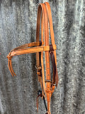 Leather Headstall - 5/8” Leather Tie Front