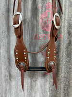 Dutton Browband Headstall (TCCSB-4) - Bronze & Turquoise
