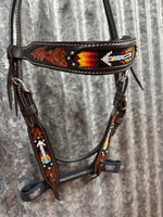 Arrow Headstall Bridle - Leather
