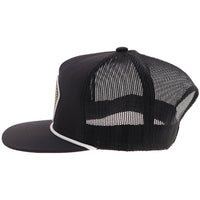 Hooey Punchy Cap - Black w/White & Yellow Patch