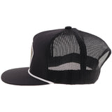 Hooey Punchy Cap - Black w/White & Yellow Patch