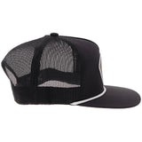 Hooey Punchy Cap - Black w/White & Yellow Patch