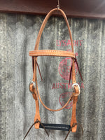 Straight Browband Headstall - Water Loop Ends