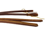 7'8" X 1/2" Leather Weighted Split Reins