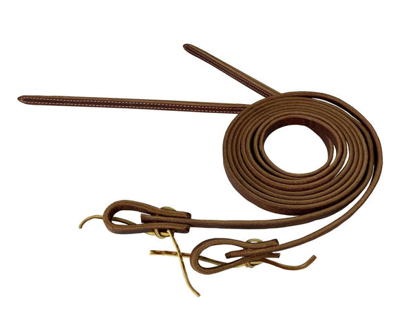 7'8" X 1/2" Leather Weighted Split Reins