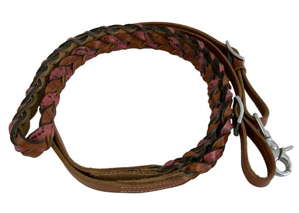 Braided Leather Roping Rein
