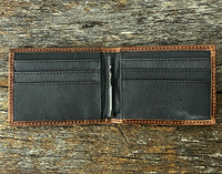 Men's Leather Wallet - Card Wallet with Cash Clip