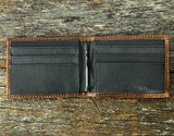 Men's Leather Wallet - Card Wallet with Cash Clip