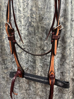 Leather Headstall - 5/8" Roughout Cowboy Knot