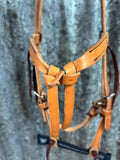 Leather Headstall - 5/8” Leather Tie Front