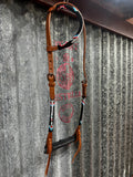 Beaded Leather One Ear Headstall (TCC74062)