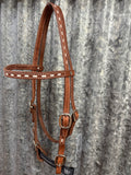 Leather Stitched Browband Headstall