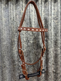 Leather Stitched Browband Headstall