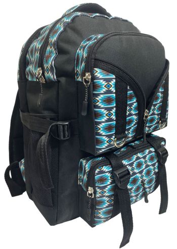 Blue Tribal Aztec Eagles Backpack
