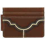 Justin Card Case - Leather With Embossed Front