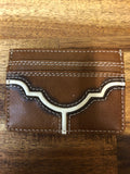 Justin Card Case - Leather With Embossed Front