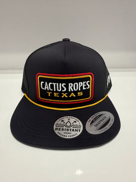 Hooey - Cactus Ropes Black/Yellow 5-Panel Trucker