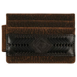 Justin Slim Card Wallet - Textured With Stitching