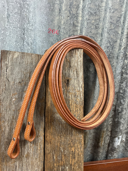 7" X 5/8" Smooth Leather Split Reins