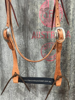Straight Browband Headstall - Water Loop Ends