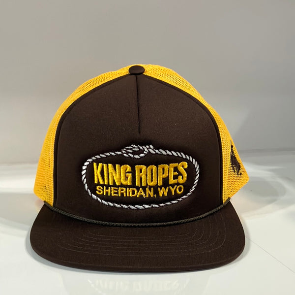 King Ropes Patch Trucker Hat - Brown/Yellow