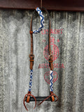 Beaded Leather One Ear Headstall (TCCAJ-644)