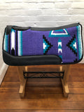Wool Top Felt Bottom Saddle Pad - Purple