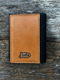 Men's Leather Wallet - Card Wallet with Diamond Tooling