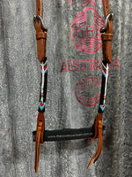 Beaded Leather One Ear Headstall (TCC74062)