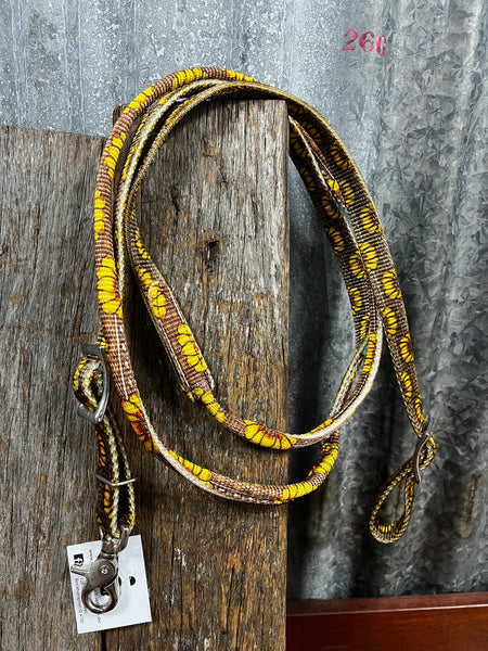 Nylon Contest Reins - Sunflower