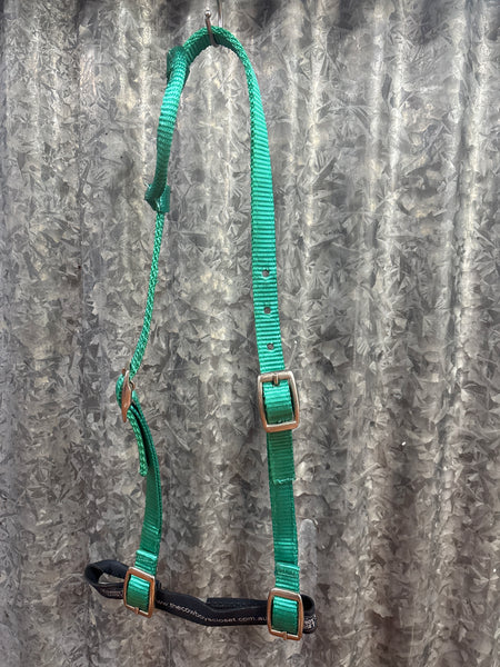 Nylon One Ear Headstall - Green