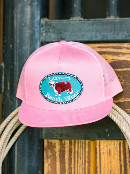 Lazy J Ranch Wear Cap - Pink Original Patch Cap