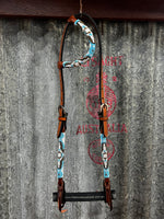 Beaded Leather One Ear Headstall (TCCAJ-625)
