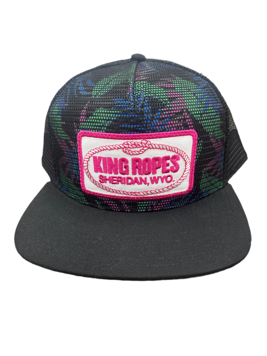 King Ropes Patch Trucker Cap - Full Mesh Tropical – The Cowboy's Closet