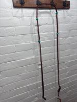 Braided 5/8" Barrel Reins - Turquoise