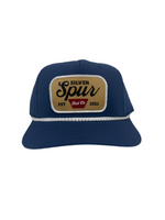 Silver Spur Hat Co - Navy Buckskin White Rope Cap