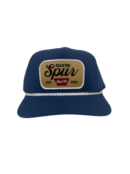 Silver Spur Hat Co - Navy Buckskin White Rope Cap