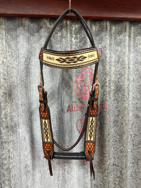 Leather Headstall - Sacred Sierra (AUS-501)