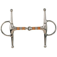 Full Cheek Snaffle - Eggbutt Mouthpiece w/Copper & SS Rollers