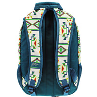 Hooey Rockstar Cream/Teal W/Breaded Pattern Backpack