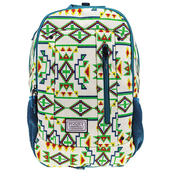Hooey Rockstar Cream/Teal W/Breaded Pattern Backpack