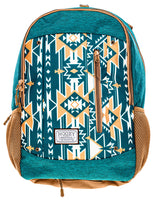 Hooey Rockstar Backpack Teal/White Aztec