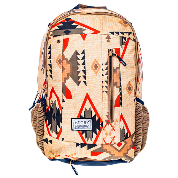 Hooey Rockstar Backpack Simply Taupe/Cordovan with Nomad Pattern