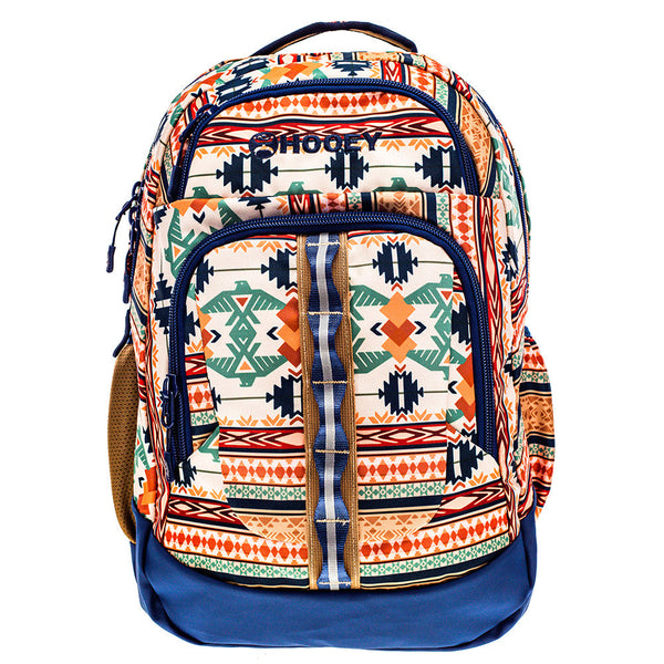Hooey Ox Backpack Tan/Blue Aztec