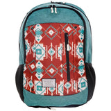 Hooey Rockstar Backpack Teal/Rust Aztec
