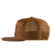 Lazy J Ranch Wear Cap - Brown Quilted Hard Day