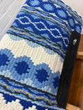 Ortho Equine Saddle Blanket - Riverland Cream & Blue